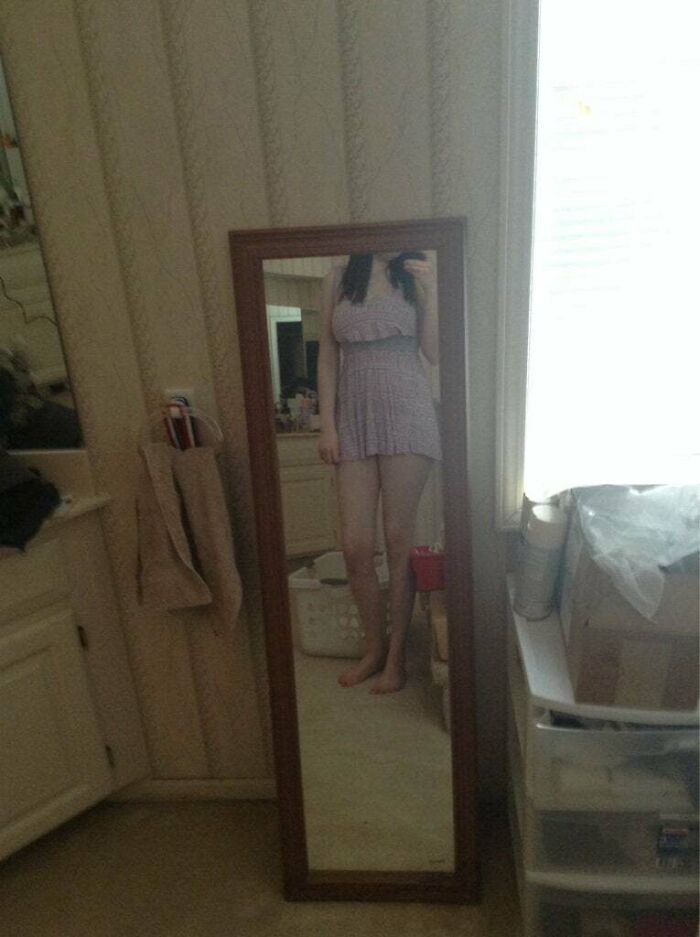 Being Tall And Large Chested Turns Any Dress Into A Shirt. I Can't Even Think About Heels.