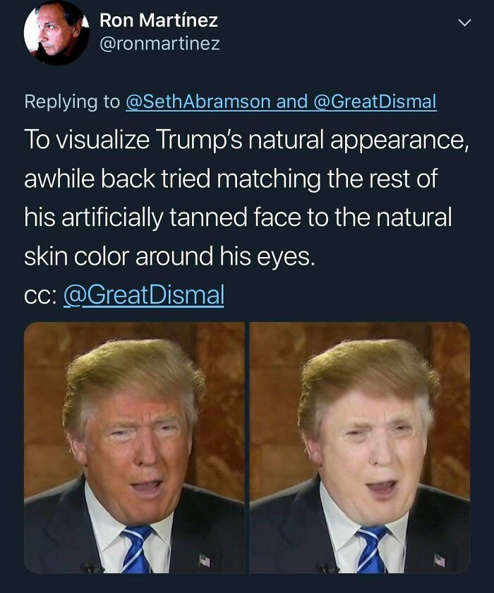 To Figure Out Trump’s Natural Skin Color