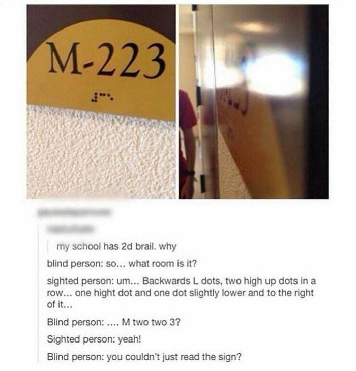 To Help The Blind Read The Sign