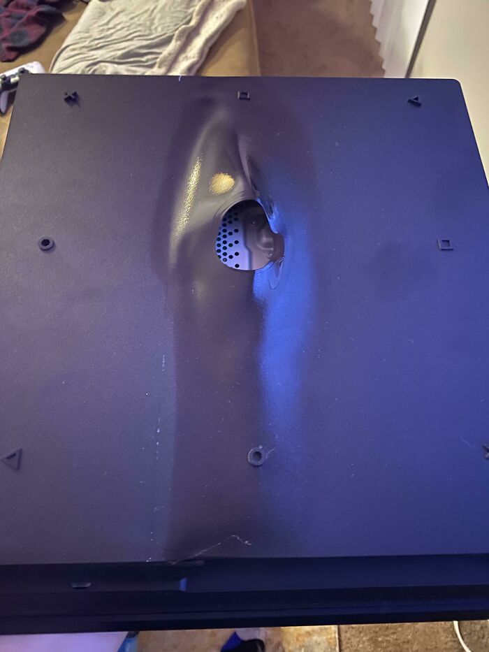 After Setting Up My PS5, I Forgot I Had Set The PS4 Pro Against The Baseboard Heater And Left It There Overnight