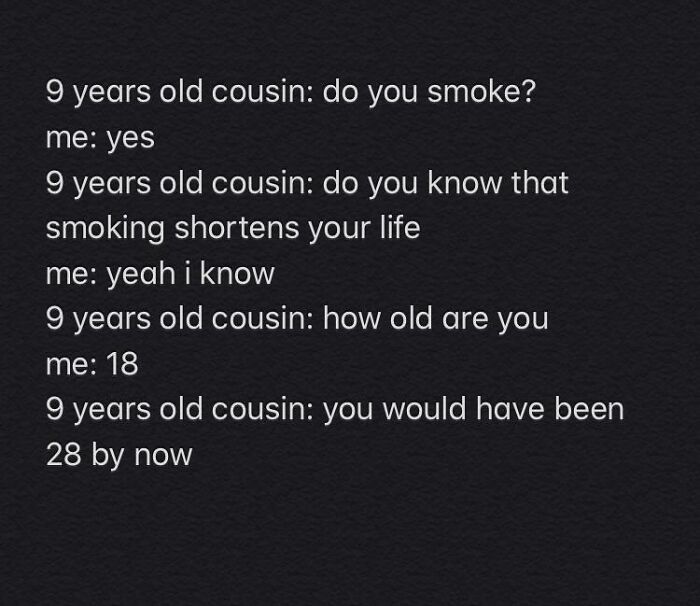 Conversation with a 9-year-old cousin humorously showing kids are not born smart in a funny kids fail moment.