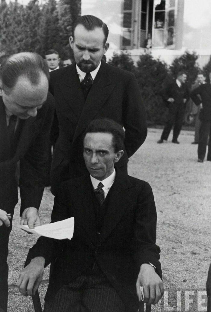 "Eyes Of Hate", A Photograph Of Goebbels After He Finds Out His Photographer Was Jewish, Geneva , September 1933