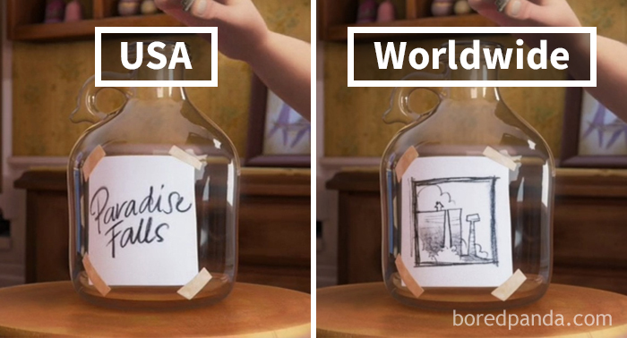 Up: Paradise Falls vs. Hand Drawn Picture Of The Falls For Better Clarity