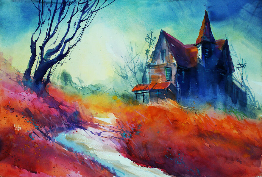 My Watercolors Show The Beauty Of Abandoned Places