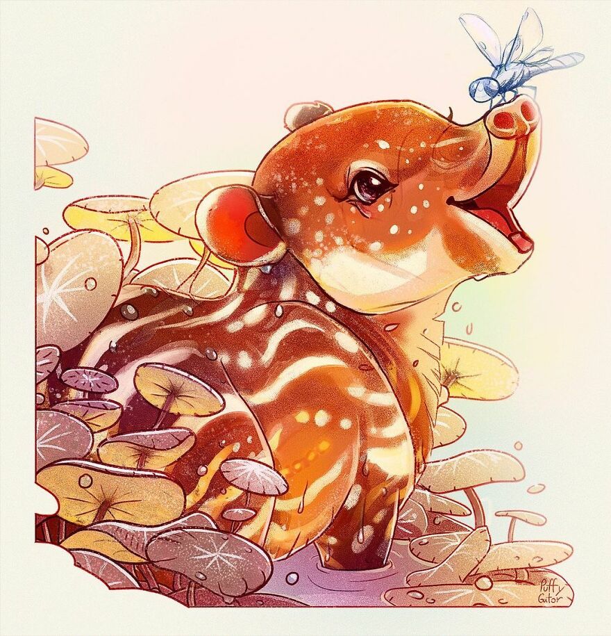 Cute-Animal-Illustrations-Puffygator-Nana-Key