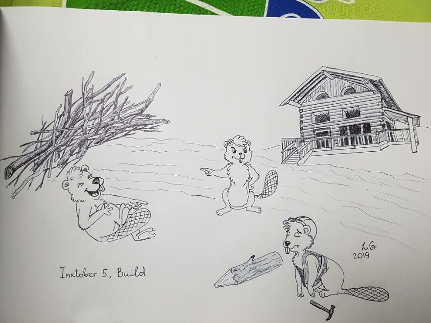 One And Half Of Inktober :)