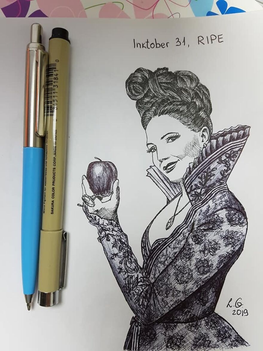 One And Half Of Inktober :)