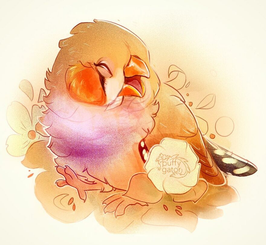 Cute-Animal-Illustrations-Puffygator-Nana-Key