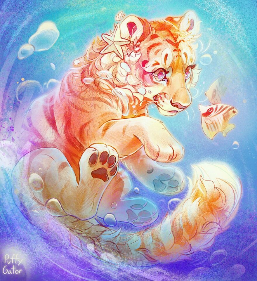 Cute-Animal-Illustrations-Puffygator-Nana-Key