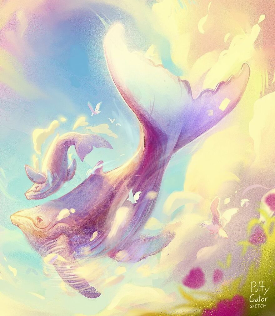 Cute-Animal-Illustrations-Puffygator-Nana-Key