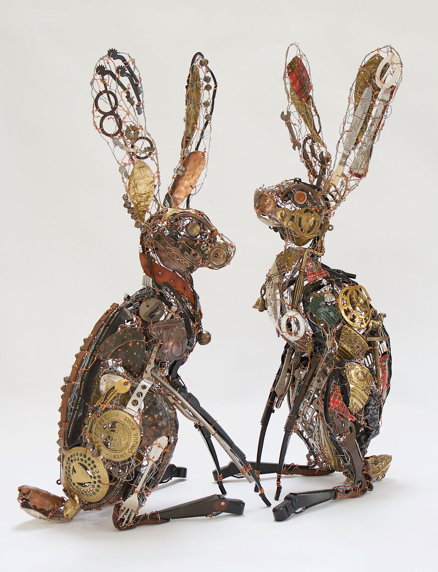 Recycled-Materials-Animal-Sculptures-Metal-Fabric-Barbara-Franc