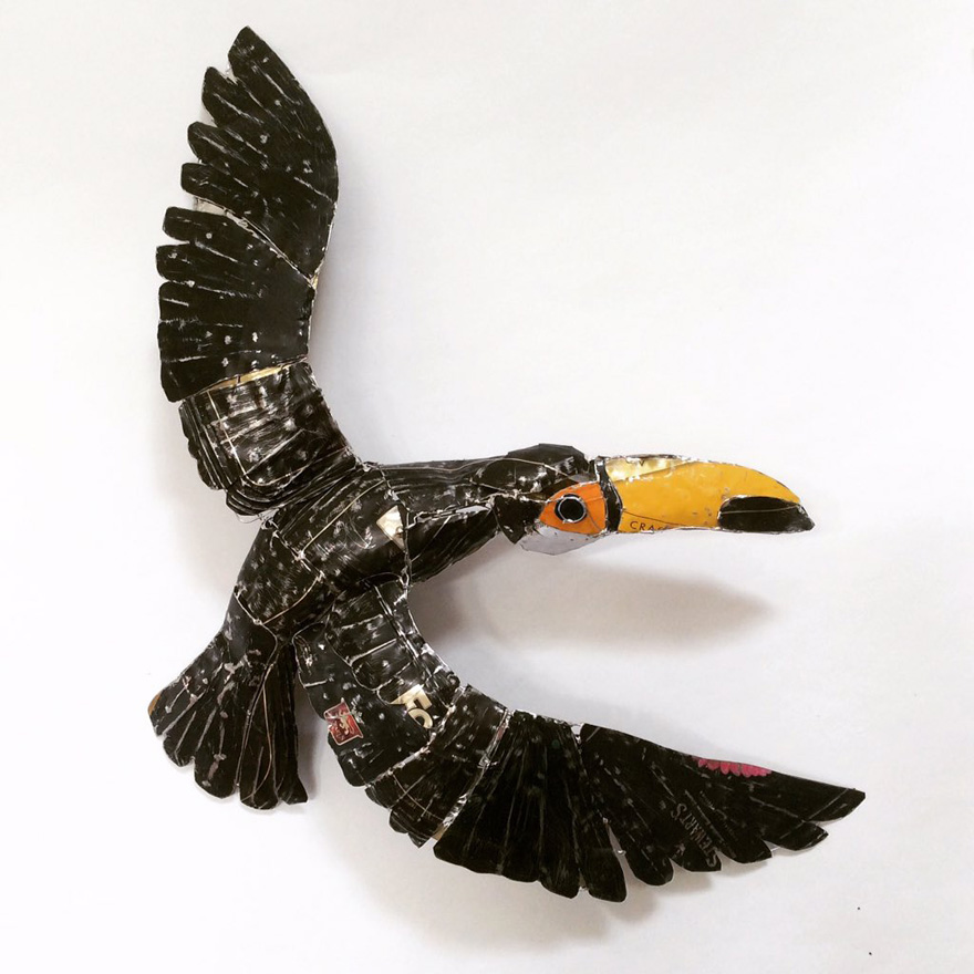 Recycled-Materials-Animal-Sculptures-Metal-Fabric-Barbara-Franc