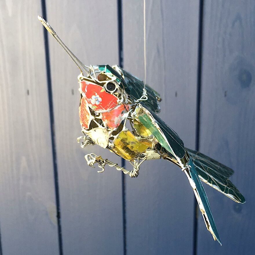 Recycled-Materials-Animal-Sculptures-Metal-Fabric-Barbara-Franc