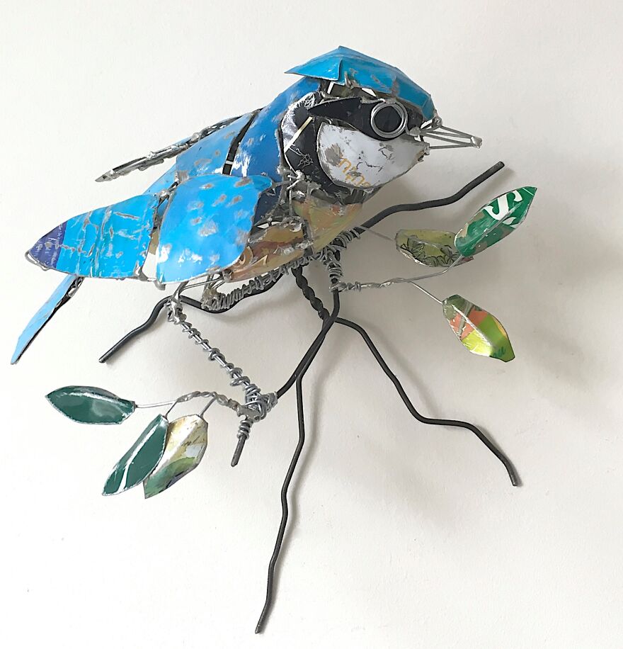 Recycled-Materials-Animal-Sculptures-Metal-Fabric-Barbara-Franc