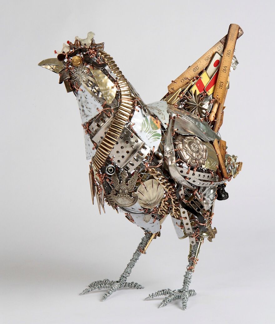 Recycled-Materials-Animal-Sculptures-Metal-Fabric-Barbara-Franc