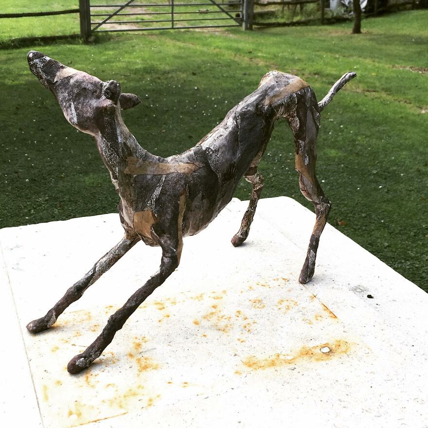 Recycled-Materials-Animal-Sculptures-Metal-Fabric-Barbara-Franc