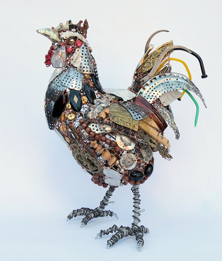 Recycled-Materials-Animal-Sculptures-Metal-Fabric-Barbara-Franc