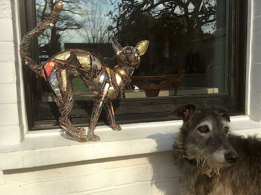 Recycled-Materials-Animal-Sculptures-Metal-Fabric-Barbara-Franc