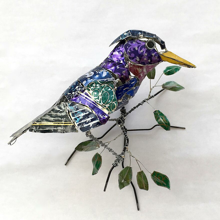 Recycled-Materials-Animal-Sculptures-Metal-Fabric-Barbara-Franc