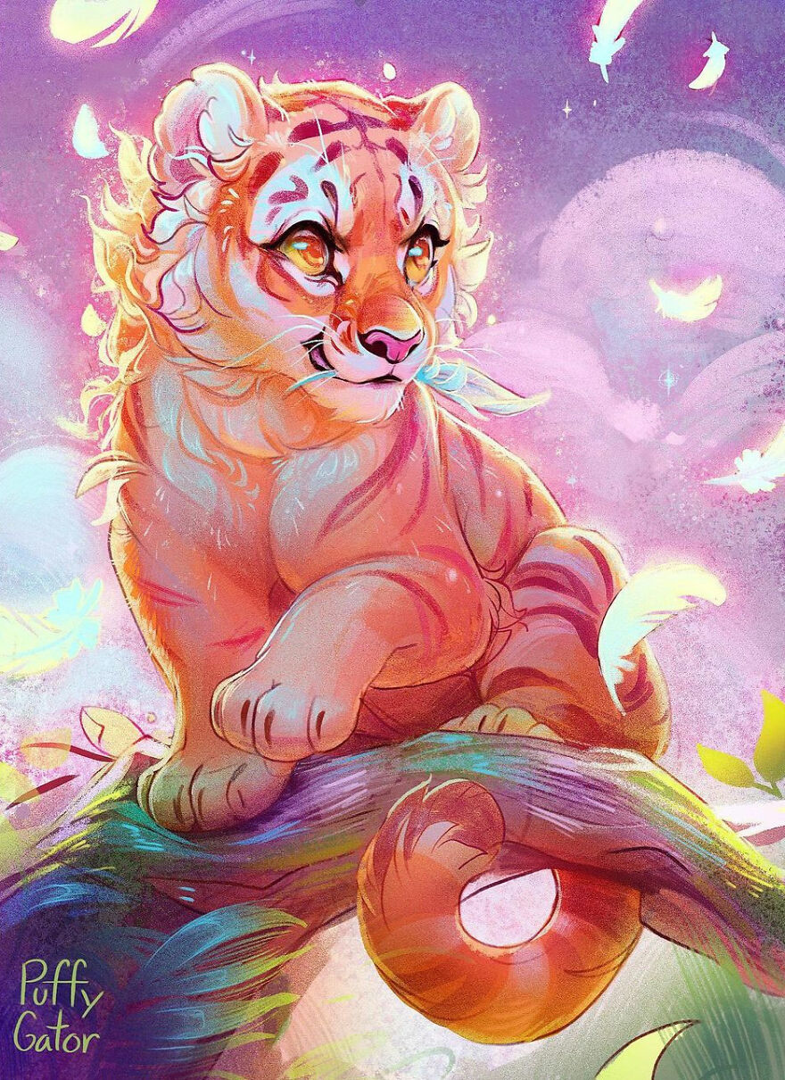 Cute-Animal-Illustrations-Puffygator-Nana-Key