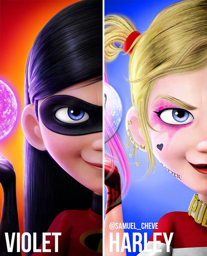 Violet And Harley Quinn