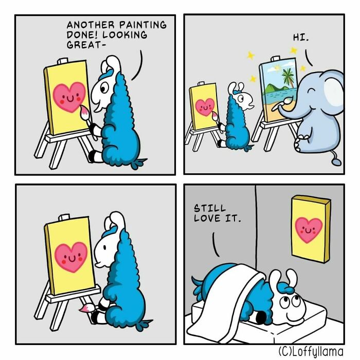 I Created A Wholesome Comic Series Featuring A Blue Llama(15 Pics)