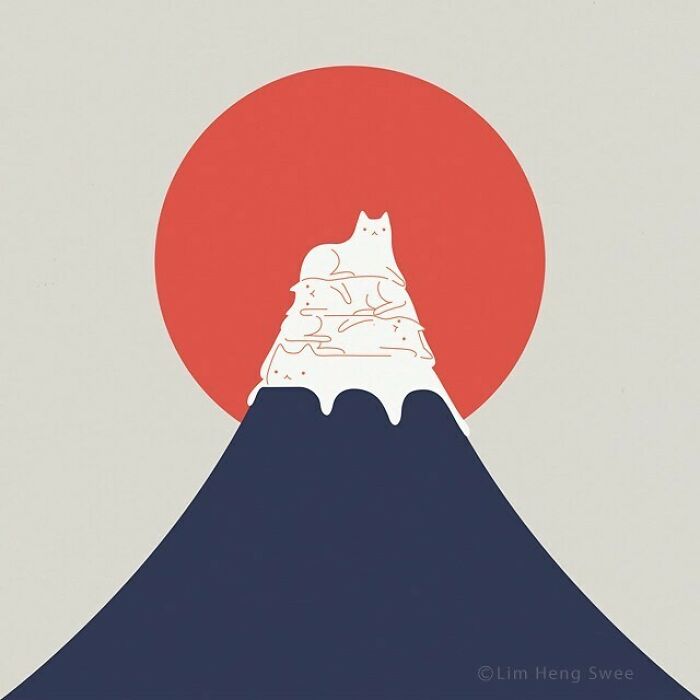 I Created 100 Illustrations To Prove That This Is The Land Of Cats. (40 Pics)