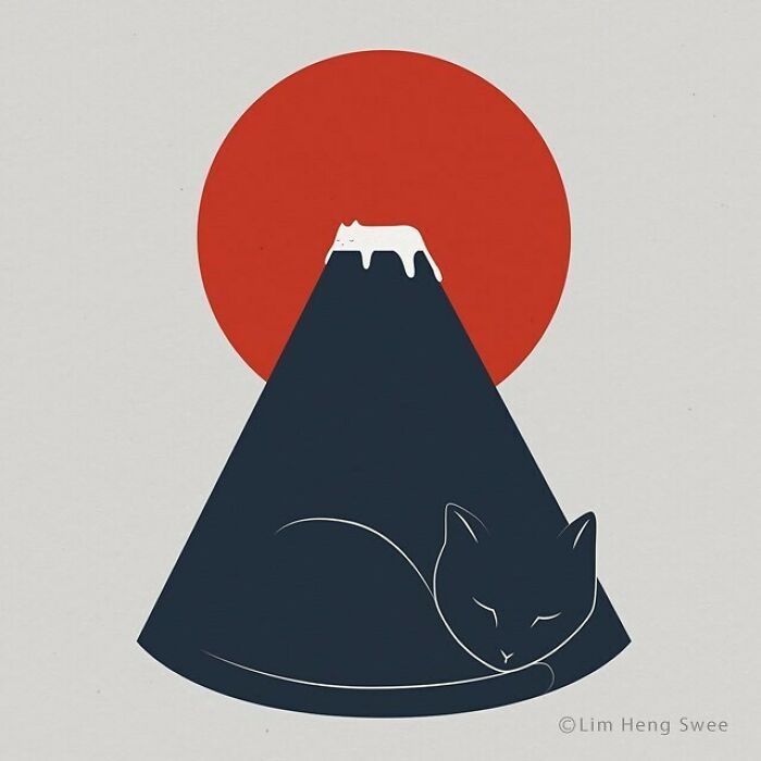 I Created 100 Illustrations To Prove That This Is The Land Of Cats. (40 Pics)