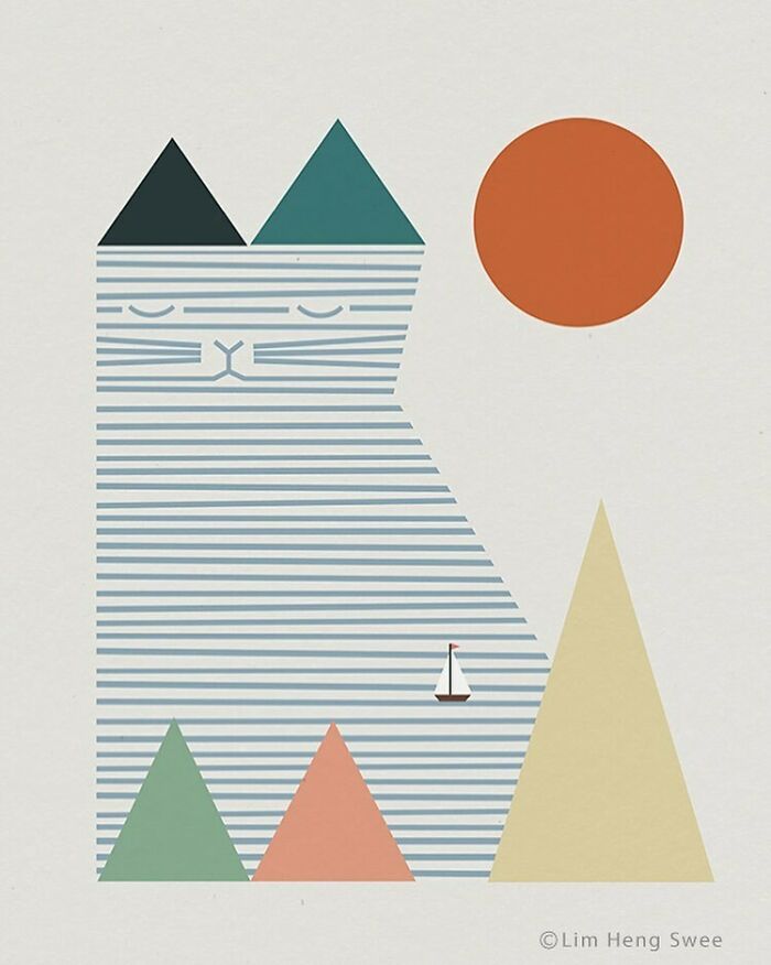 I Created 100 Illustrations To Prove That This Is The Land Of Cats. (40 Pics)