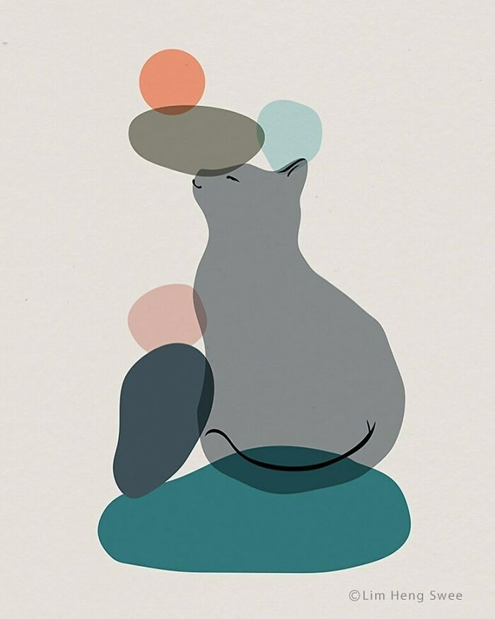 I Created 100 Illustrations To Prove That This Is The Land Of Cats. (40 Pics)