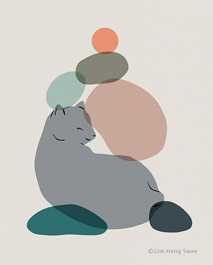 I Created 100 Illustrations To Prove That This Is The Land Of Cats. (40 Pics)