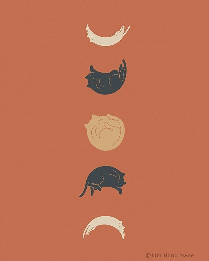 I Created 100 Illustrations To Prove That This Is The Land Of Cats. (40 Pics)