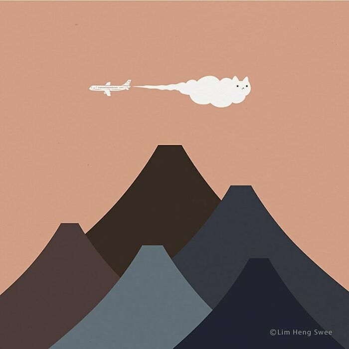 I Created 100 Illustrations To Prove That This Is The Land Of Cats. (40 Pics)