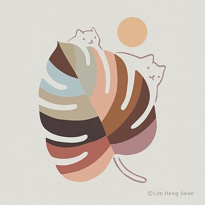 I Created 100 Illustrations To Prove That This Is The Land Of Cats. (40 Pics)