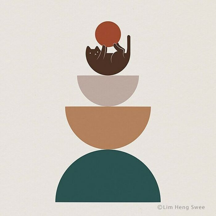 I Created 100 Illustrations To Prove That This Is The Land Of Cats. (40 Pics)