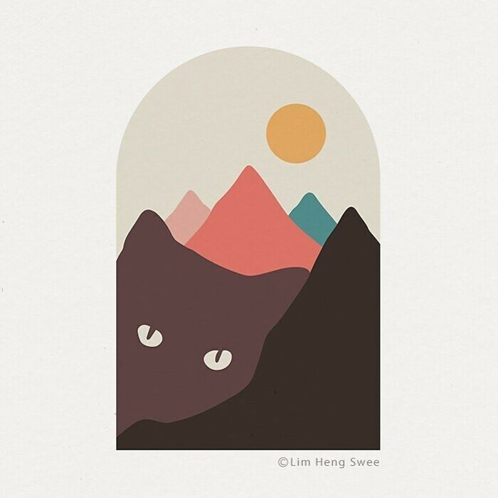I Created 100 Illustrations To Prove That This Is The Land Of Cats. (40 Pics)