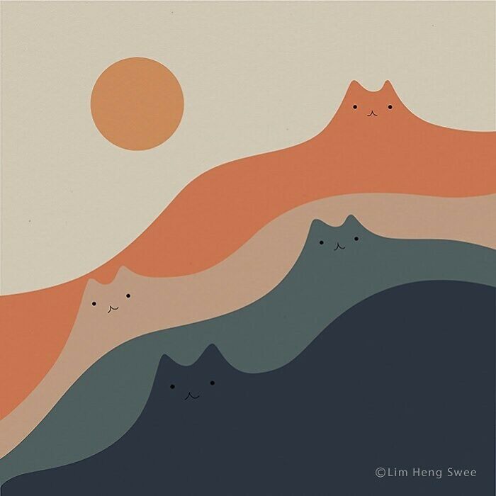 I Created 100 Illustrations To Prove That This Is The Land Of Cats. (40 Pics)