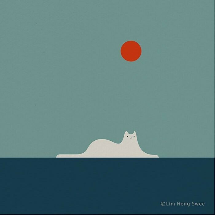 I Created 100 Illustrations To Prove That This Is The Land Of Cats. (40 Pics)