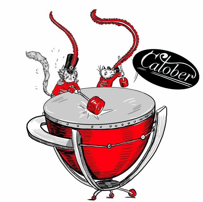 I Drew A Cat A Day For A Month