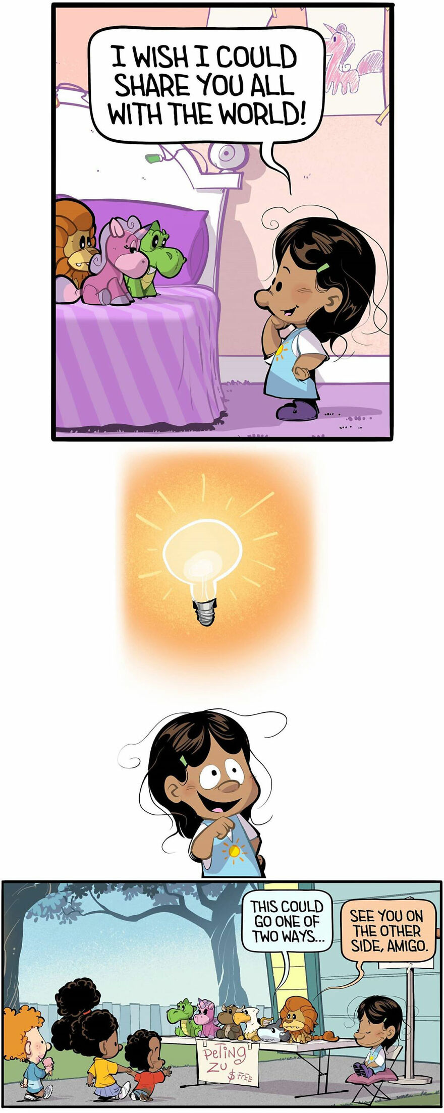 Comics Show In A Creative And Fun Way How A Little Girl Sees Life