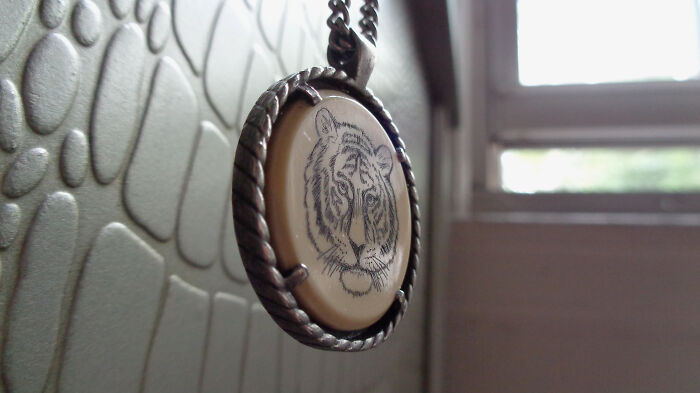 Necklace Hanging Off Dresser