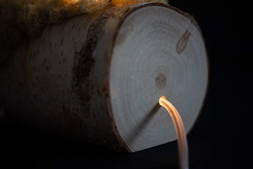 We Craft Unique Night Lamps From Glowing Crystals On Mossy Logs (23 Pics) We Craft Unique Night Lamps From Glowing Crystals On Mossy Logs (23 Pics)