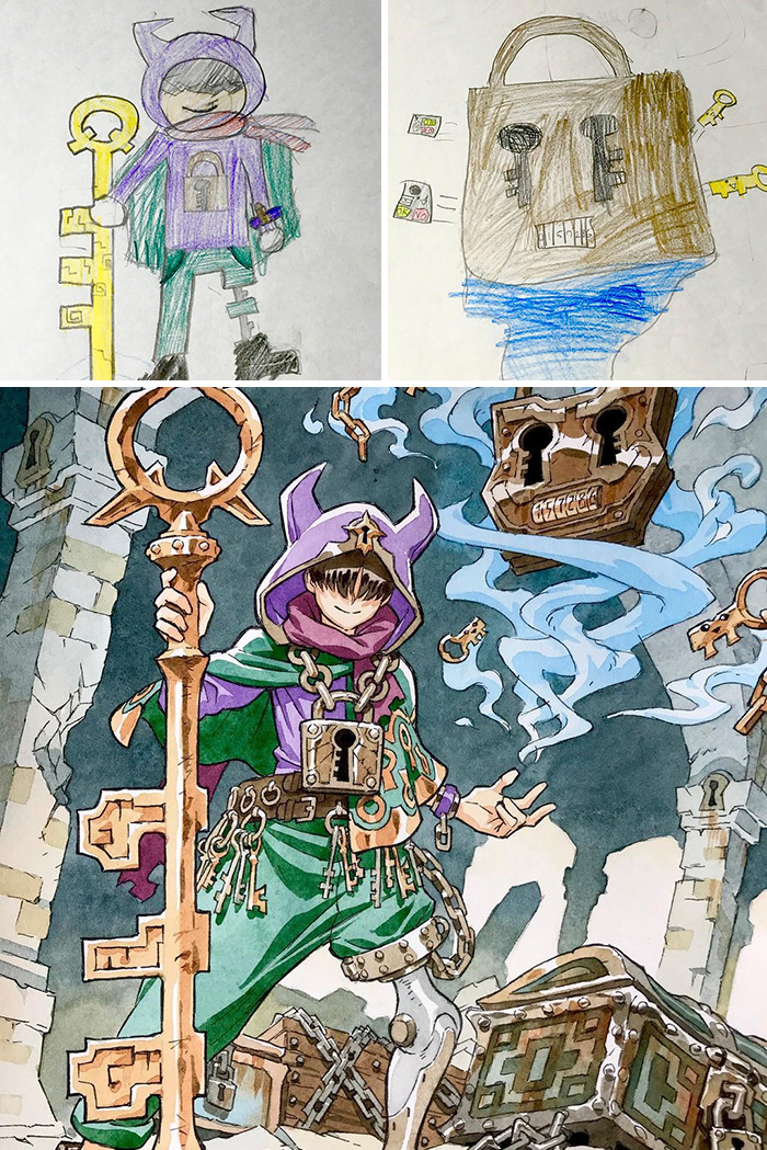 Father Transformed The Drawings Of Incredible Children Animes