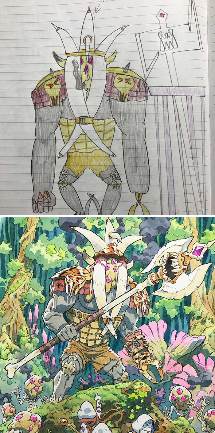 Father Transformed The Drawings Of Incredible Children Animes