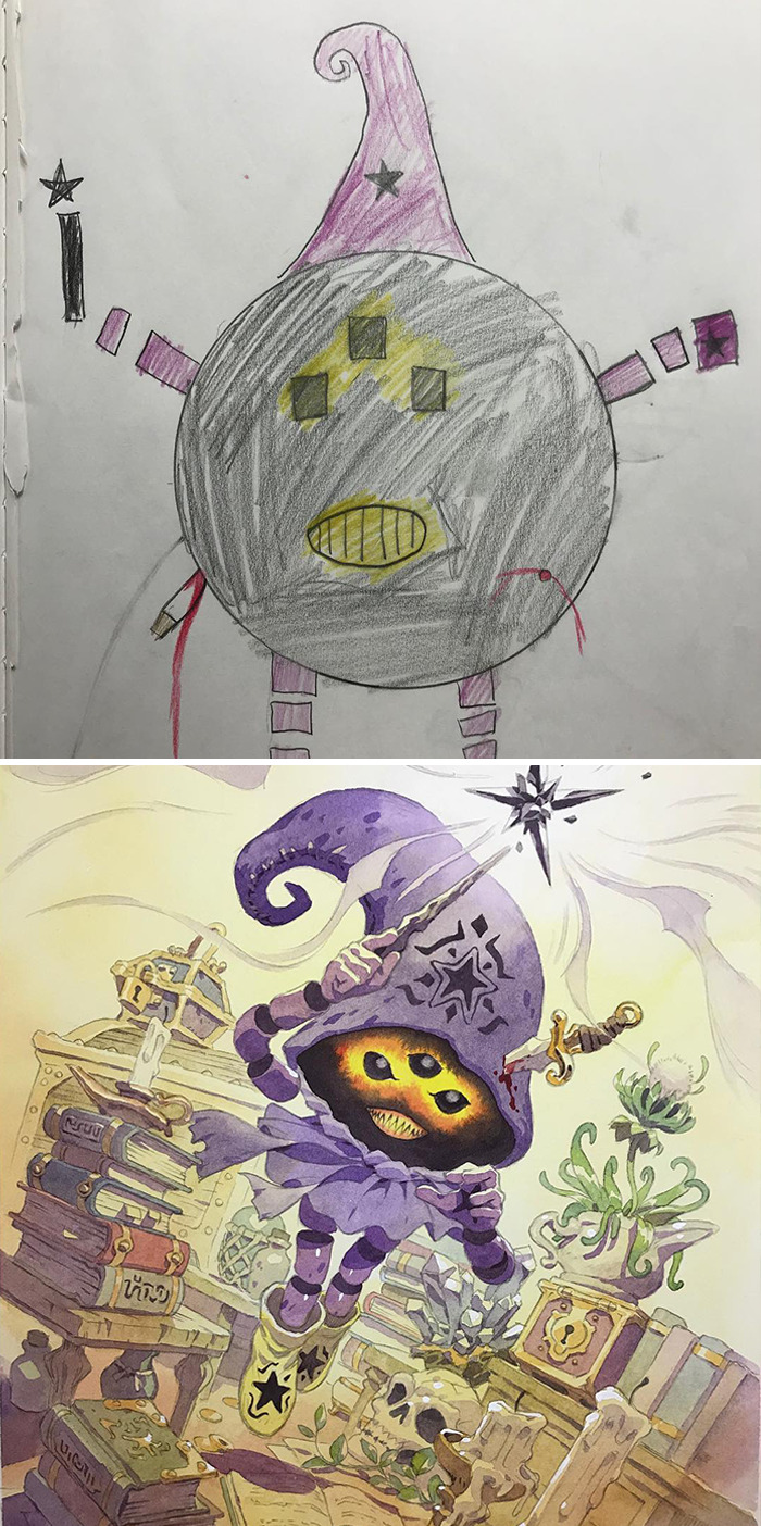 Father Transformed The Drawings Of Incredible Children Animes