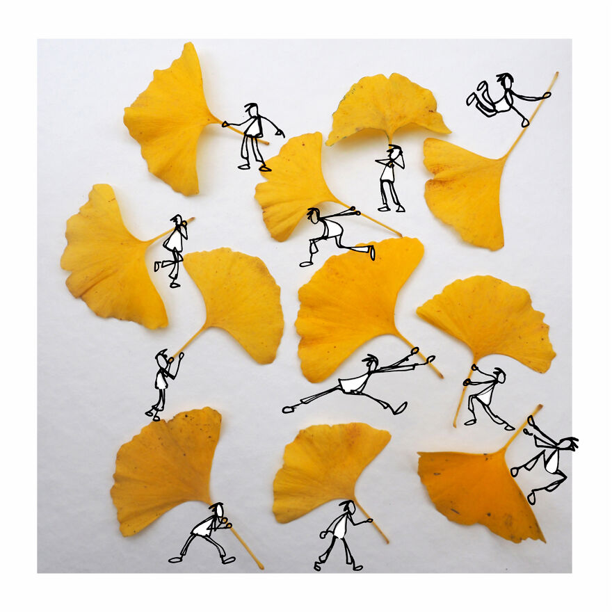 This Is Where I Started With These Leaves