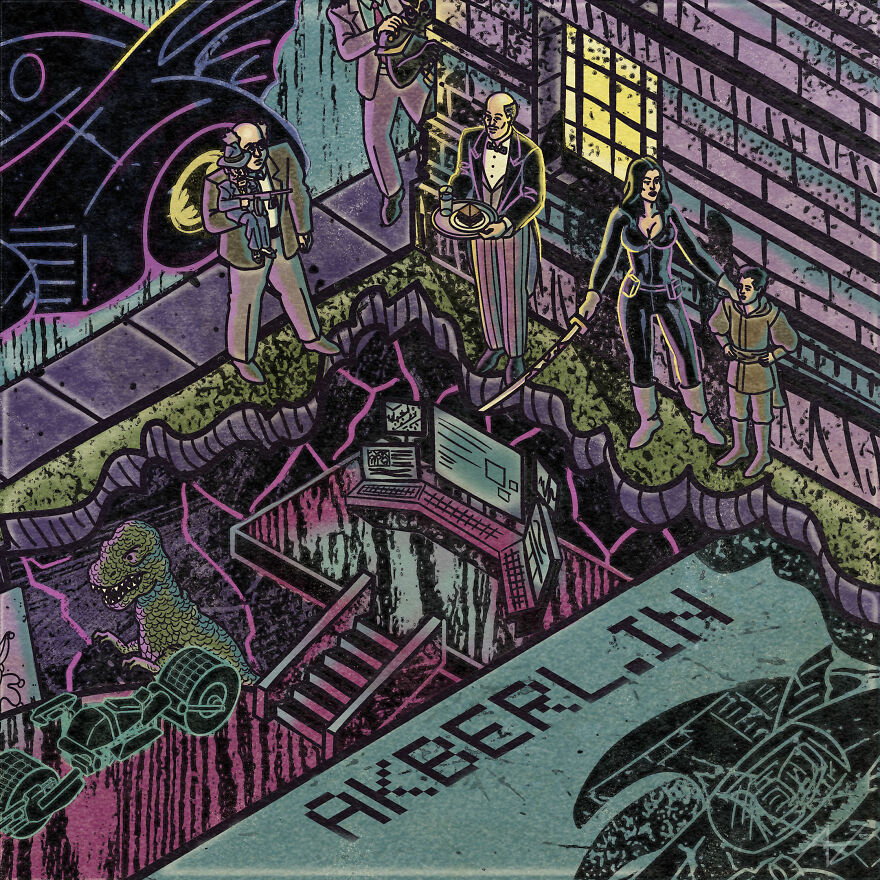 My Digital Illustration Of Batman's Gotham City That's Full Of Easter Eggs