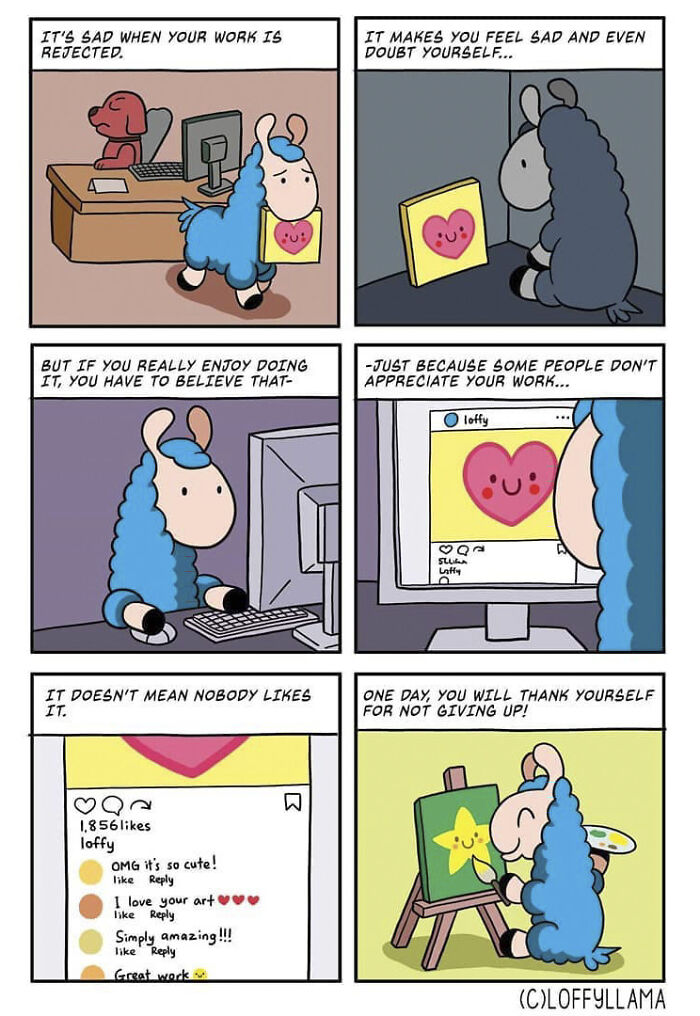 I Created A Wholesome Comic Series Featuring A Blue Llama(15 Pics)