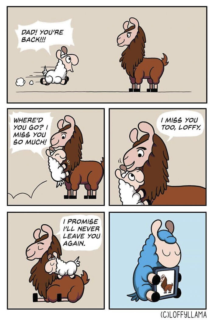 I Created A Wholesome Comic Series Featuring A Blue Llama(15 Pics)