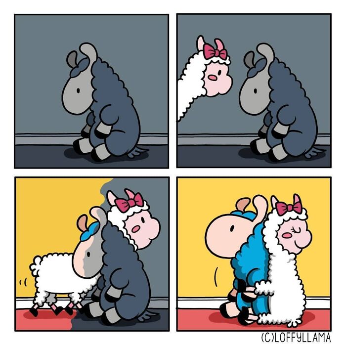 I Created A Wholesome Comic Series Featuring A Blue Llama(15 Pics)